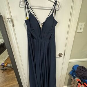 Elegant Navy Blue Women's Dress